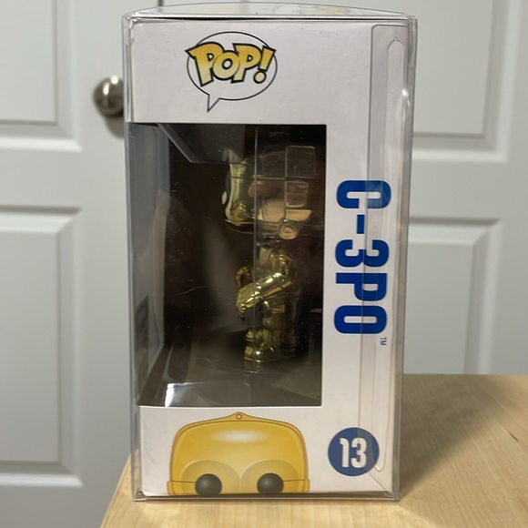 Funko Pop Star Wars #13 C-3P0 (Metallic Chrome) Summer Convention Exclusive 2015 - Picture 2 of 5